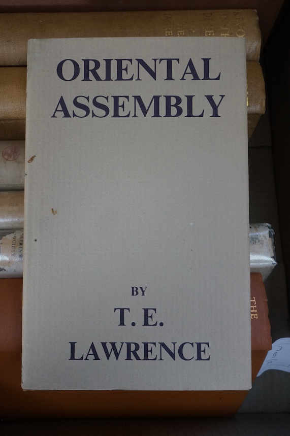 Lawrence, T.E - 9 works - Seven Pillars of Wisdom, 1935, a further copy, 10th impression, 1937, another with d/j, 1941, and another copy, in 2 vols, in d/j’s, 1939; Revolt in the Dessert, 1927, (2 copies); Oriental Assem